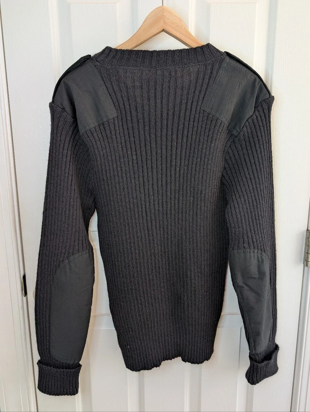 Brigade Quartermasters Woolly Pully Ribbed Sweater Black 44 (L)